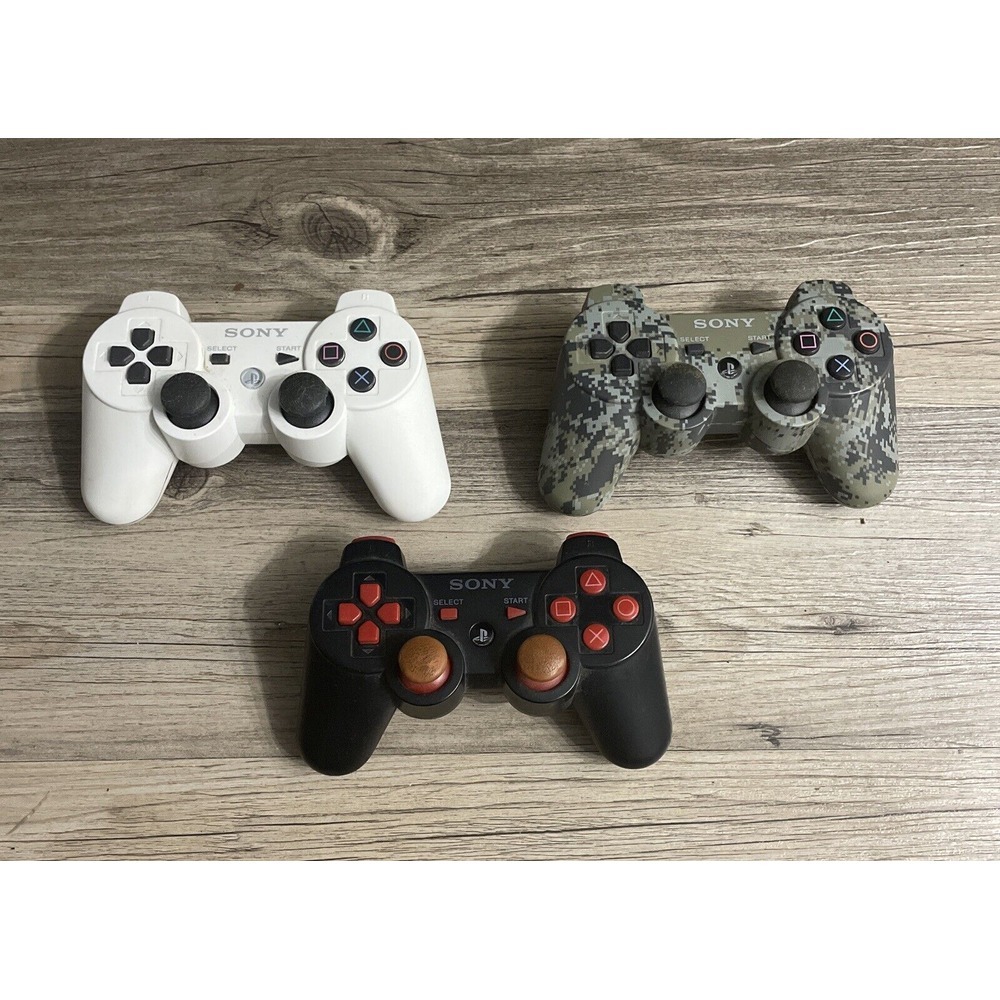 Lot Of 3 PS3 Controller Dualshock 3 Genuine Sony Parts Or Repair